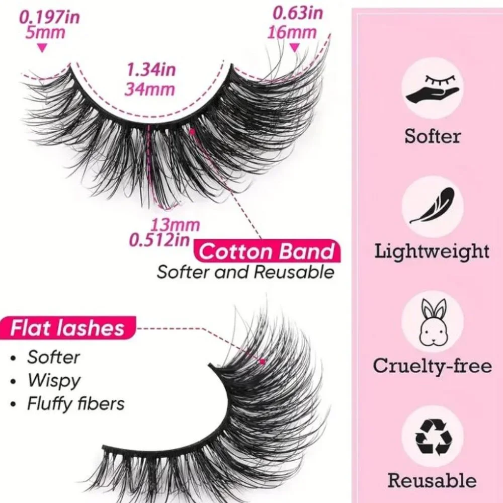 Cat Eye Fox Eye Imitation Mink False Eyelashes Sexy Lash Extensions - Picture 4 of 5